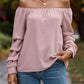 Women's Fashion Shoulder-baring Nodule Long Sleeve Shirt