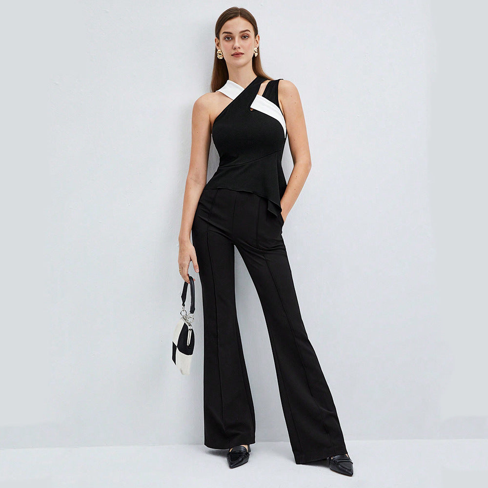 Ladies' Fashion Design Sense Cross Strap Vest