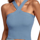 Women's Knitted Inner Match Bottoming Shirt Halterneck Vest