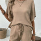 Women's New Short Sleeve Suit Women's Batwing Shirt Shorts