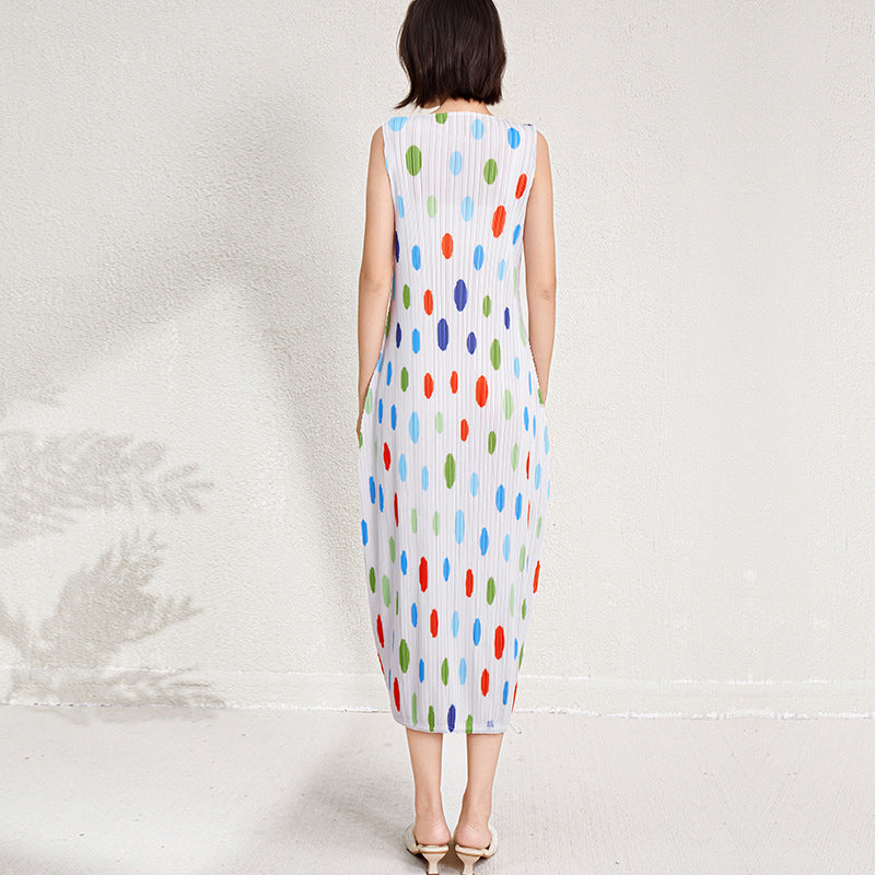 Colorful Polka Dot Dress Women's Summer