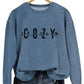 Fashion Printed Cozy Season Autumn Crew Neck Long Sleeve All-match Loose Sweater