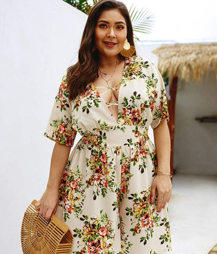 Jumpsuit short sleeve women's