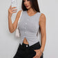 Slim-fit Stretch Cardigan Top Buttons