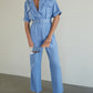 Temperament Fashion Retro Short Sleeve Waist Pants