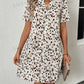 Women's Printed Short-sleeved Mid-length Shirt Dress