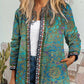 Vintage Ethnic Print Long Sleeve Jacket Cardigan Women's