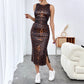 Sexy Mid-Length Leopard-Print Dress In European And American Style