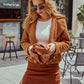 European And American Plush Lapel Fashionable Coat Women