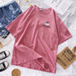 Korean style loose all-match cec half sleeve t-shirt