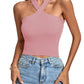 Women's Knitted Inner Match Bottoming Shirt Halterneck Vest