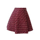 Red Tweed Long Sleeve Top Coat With Short Skirt