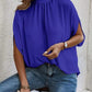 Women's Fashion Floral Print Slit Batwing Sleeve Top
