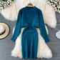 Women's Two-Piece Knitted Camisole Dress