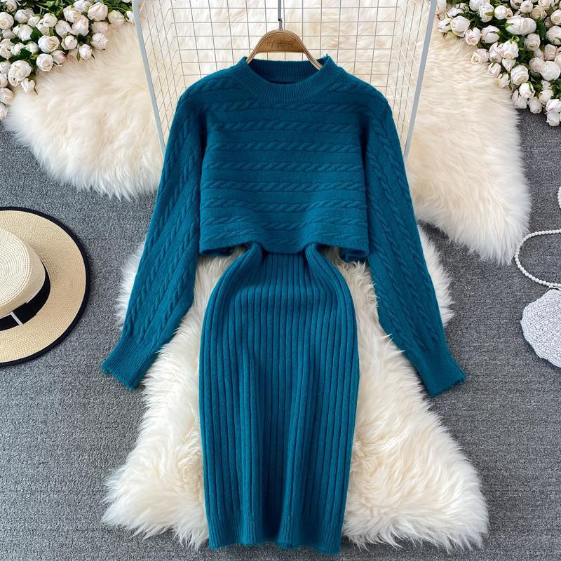 Women's Two-Piece Knitted Camisole Dress
