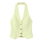 Spring New Fashion Hanging Collar Style Top Trousers Suit