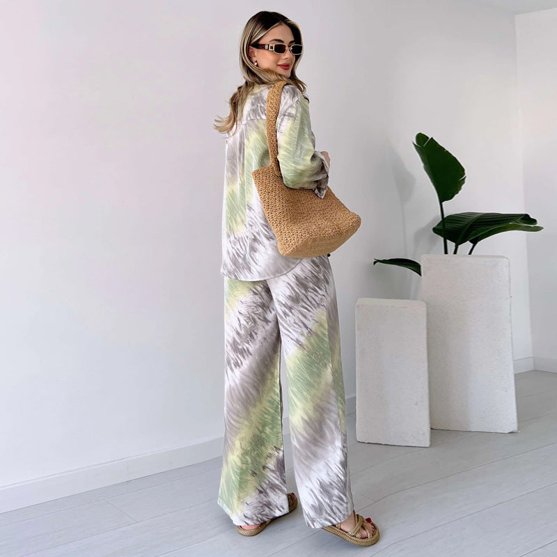 Ensemble décontracté à la mode européenne et américaine avec pantalon large