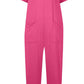 Women's Multi-color Side Slit Pocket Design Solid Color Loose Jumpsuit