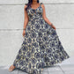 Backless High-waisted Maxi-dress With A Wide Flared Skirt And Spaghetti Straps