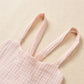 Combinaison à lacets en coton de couleur unie pour filles