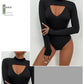 Women's Pure Color Tight Hollow-out Jumpsuit