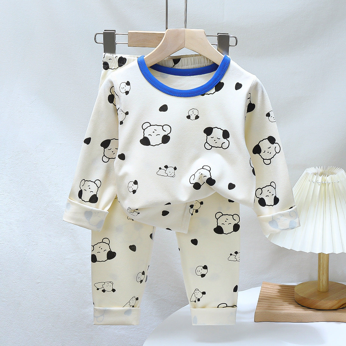 Ensemble de pyjama en coton pour enfants, sous-vêtements pour bébés, vêtements d'intérieur pour garçons, caleçons longs pour filles, haut et bas
