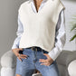 Solid Color Women's Vest V-Neck Simple Casual Knit Sweater Vest
