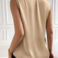 Haut sans manches en satin pour femme
