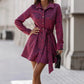 A Red Leopard-print Dress With A Distinct French Flair Exuding Understated Luxury