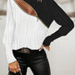 European And American Fashion Women's Wear Water Ripple Contrast Color Top
