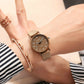 Vintage Frosted Stone Pattern Leather Strap Watch