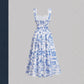 Women's Fashionable Slim-Fit Printed Strap Dress
