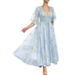 Robe mi-longue brodée en dentelle de fête