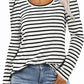 Women's Long-sleeved Round Collar T-shirt Puff Sleeve