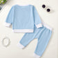 Ensemble pull gaufré imprimé pour fille