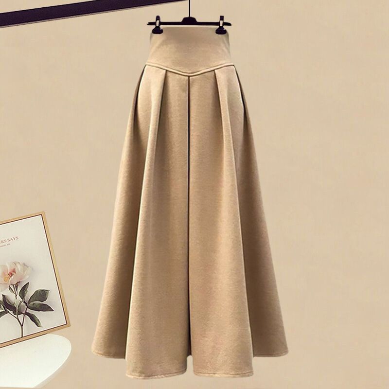 Women's Casual Fashion Fake Two-piece Top Slim Fit Skirt Two-piece Set