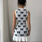 Women's Elegant French Chic Dress In Black And White