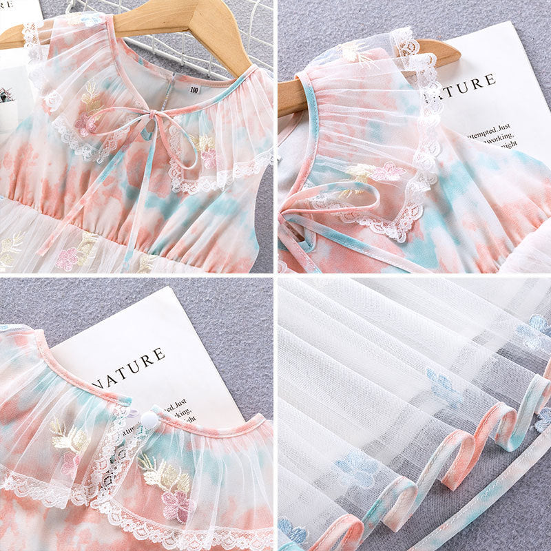 Girls' summer dress Chiffon fashion vest princess skirt skirt