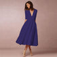 Women's Clothing Evening Dress Deep V Mid-sleeve Large Swing Dress