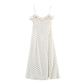 New Summer Retro Waist-controlled Polka Dot Midi Skirt Sling Dress