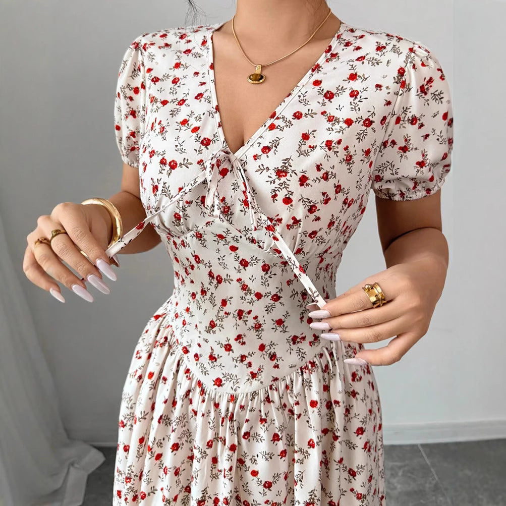 New Womens Floral-print Maxi Dress