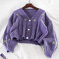 Women's Loose-fitting Outer Twist Sweater Coat