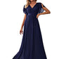V-neck Chiffon Dress Women