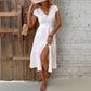 V-neck Lace Textured Shirt Fashion Dress Date Elegant Dress