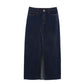 Solid Color Denim Vest Midi Skirt Denim Skirt