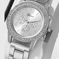 Women's Three-eye Quartz Diamond-embedded Watch