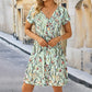 Robe ample à col en V et imprimé floral pour femme