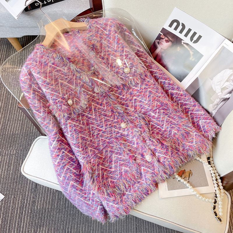 Women's Fringed Knitted Cardigan Coat