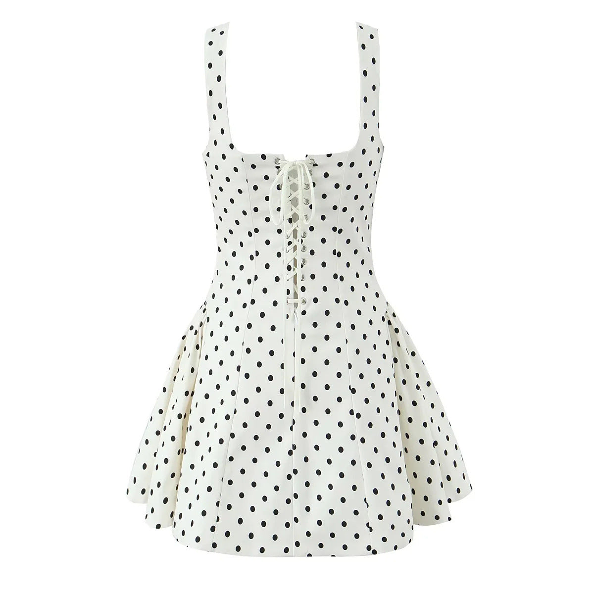 Women's Fashion Polka Dot Mini Sling Dress