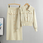 French Style High Sense Knitting Suit Women's Spring And Autumn New Sweet